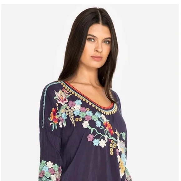 EUC Johnny Was Merielle Embroidered Top - Picture 1 of 7